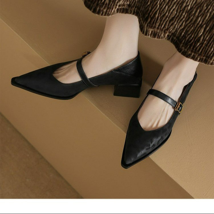 VELORA Leopard Print Mary Jane Block Heel Shoes