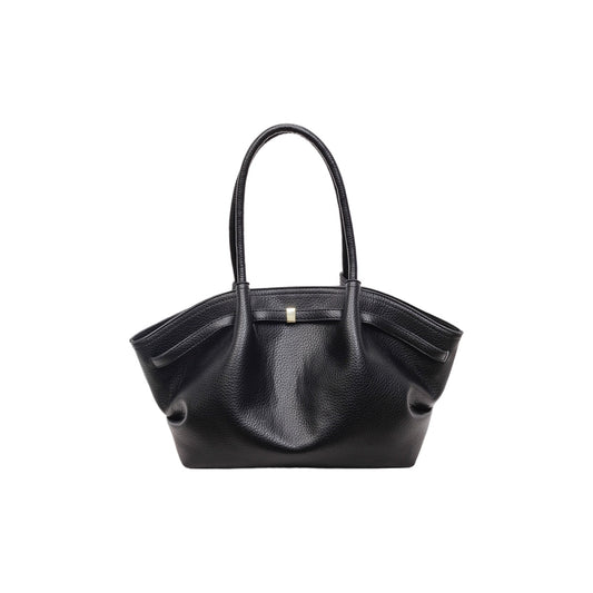 VELORA Stylish Retro Pleated Commuter Tote – A Unique Leather Shoulder Bag