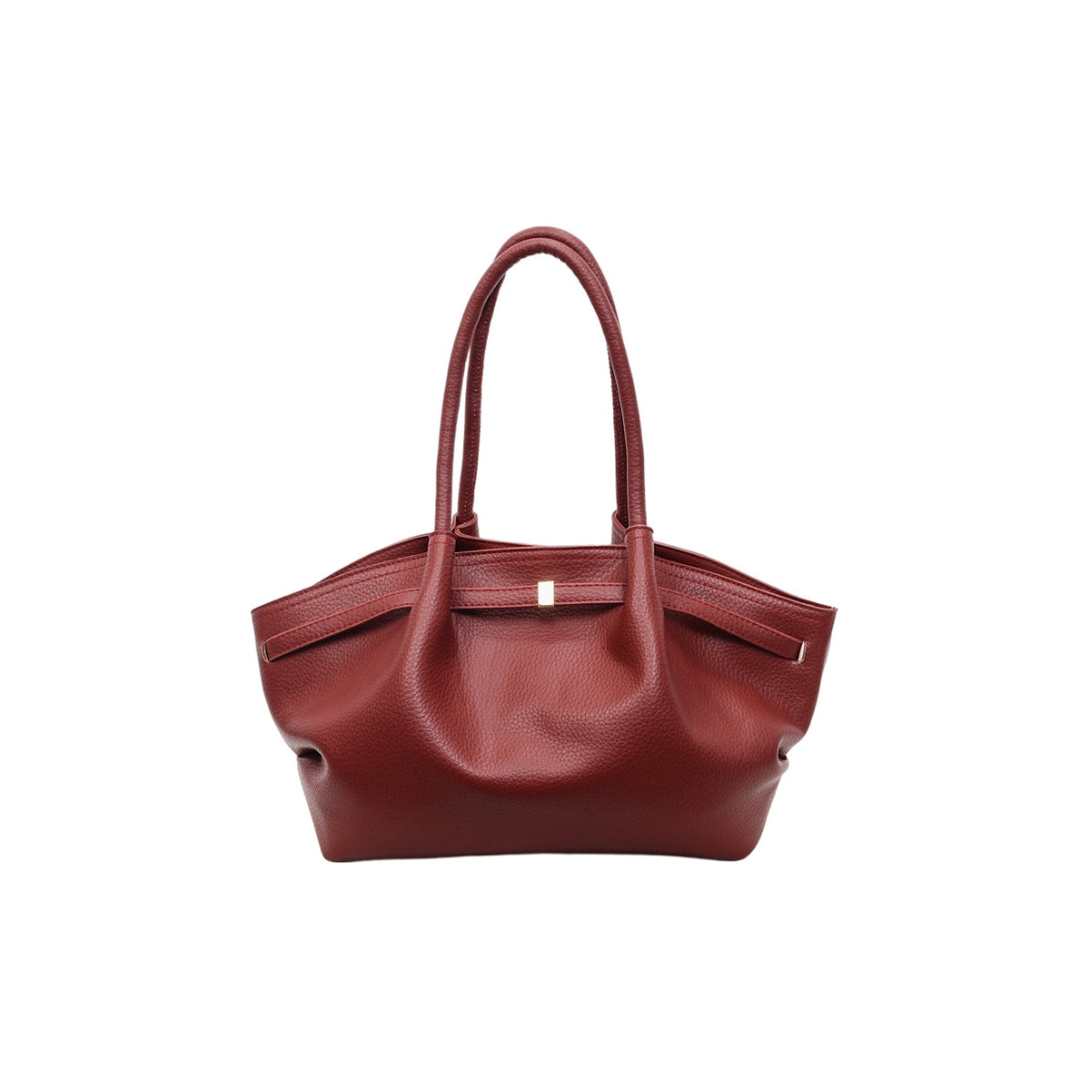 VELORA Stylish Retro Pleated Commuter Tote – A Unique Leather Shoulder Bag