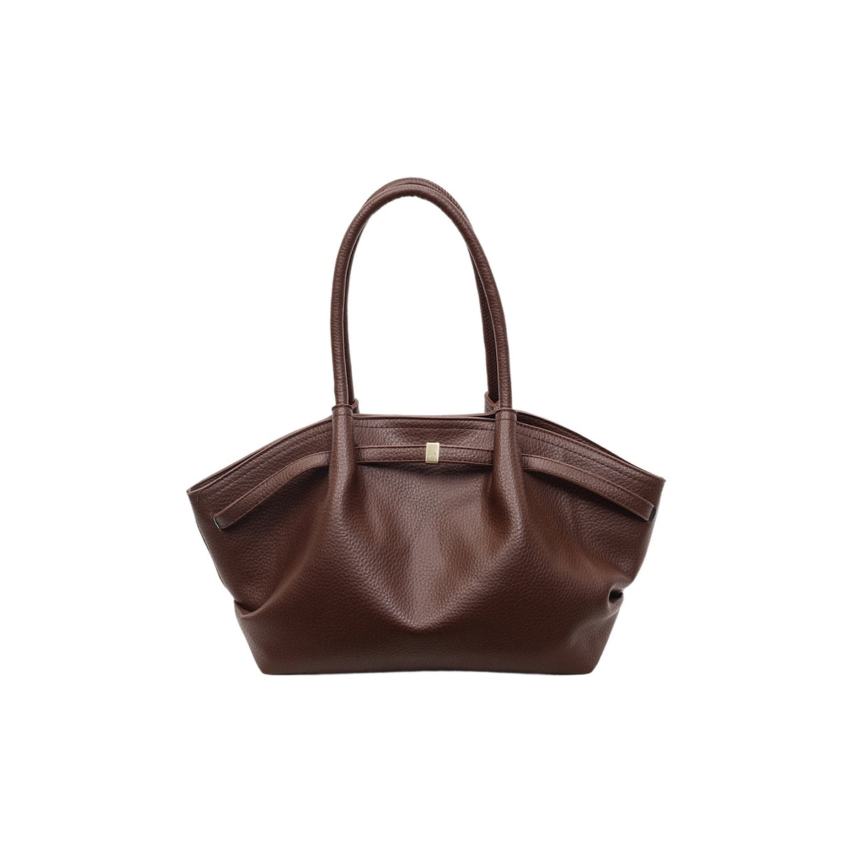 VELORA Stylish Retro Pleated Commuter Tote – A Unique Leather Shoulder Bag